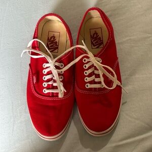 Vans Red Authentic Classic Shoe Never Worn